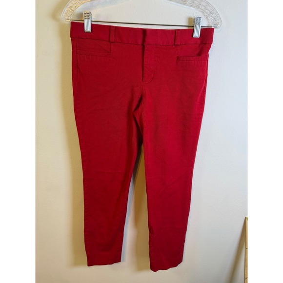 Banana Republic Pants - Banana Republic Womens Sloan Fit Ankle Pants Solid Red Size 2